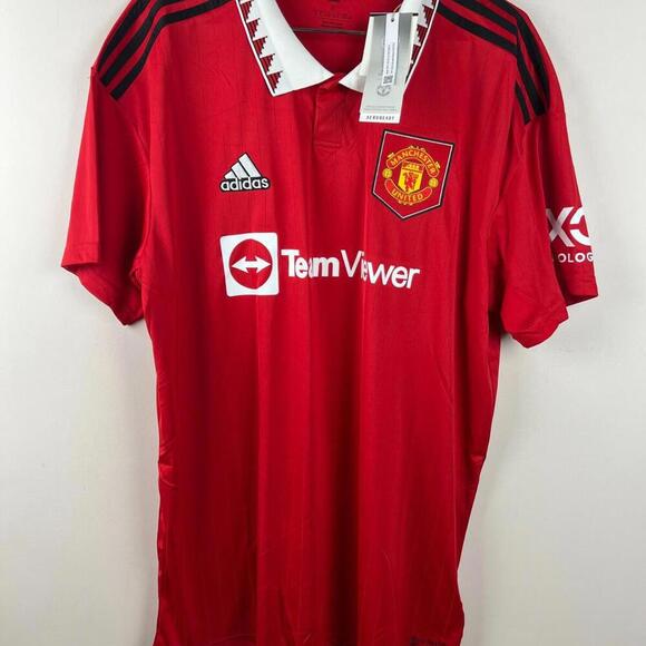 Adidas Manchester United Home Jersey 2022/23 Red XL MUFC Soccer Shirt H13881 NWT - Picture 1 of 8